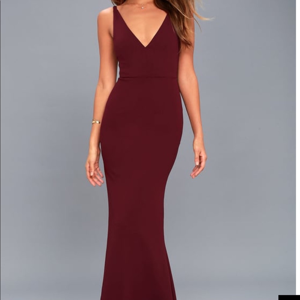 Burgundy dress